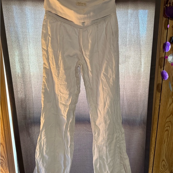 Just Living Pants - White Cute Beach pants
